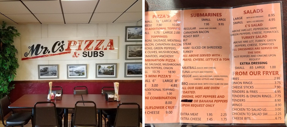 C's Pizza & Subs Menu