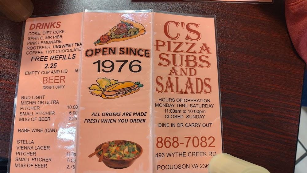 C's Pizza & Subs Menu image 2